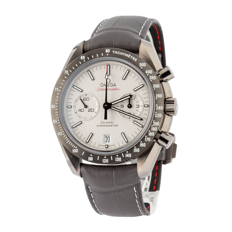 Omega Speedmaster Grey Ceramic on Leather Strap - 2