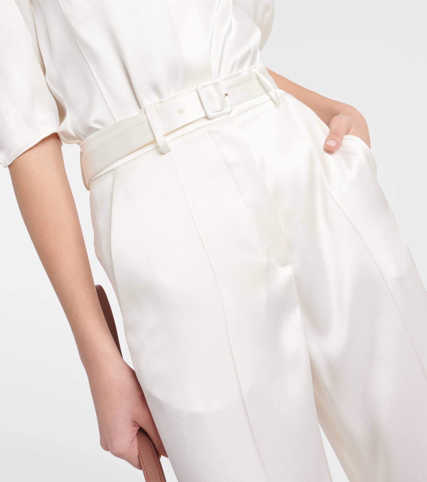 Mabon high-rise silk wide-leg pants - 4