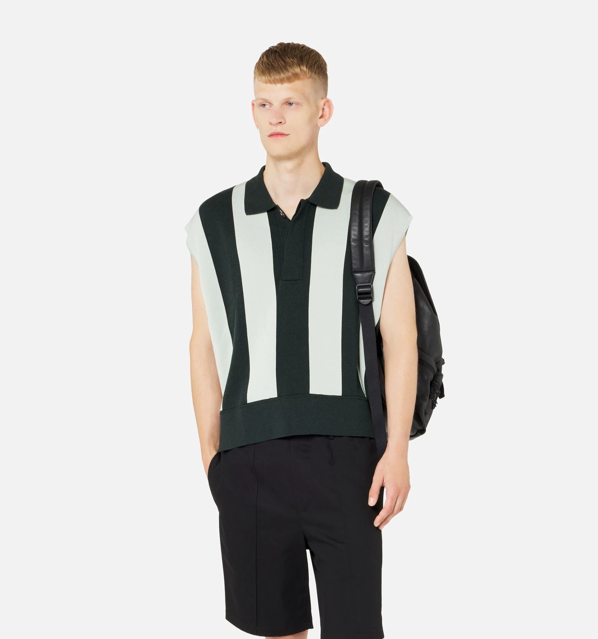 Sleeveless Striped Polo - 2