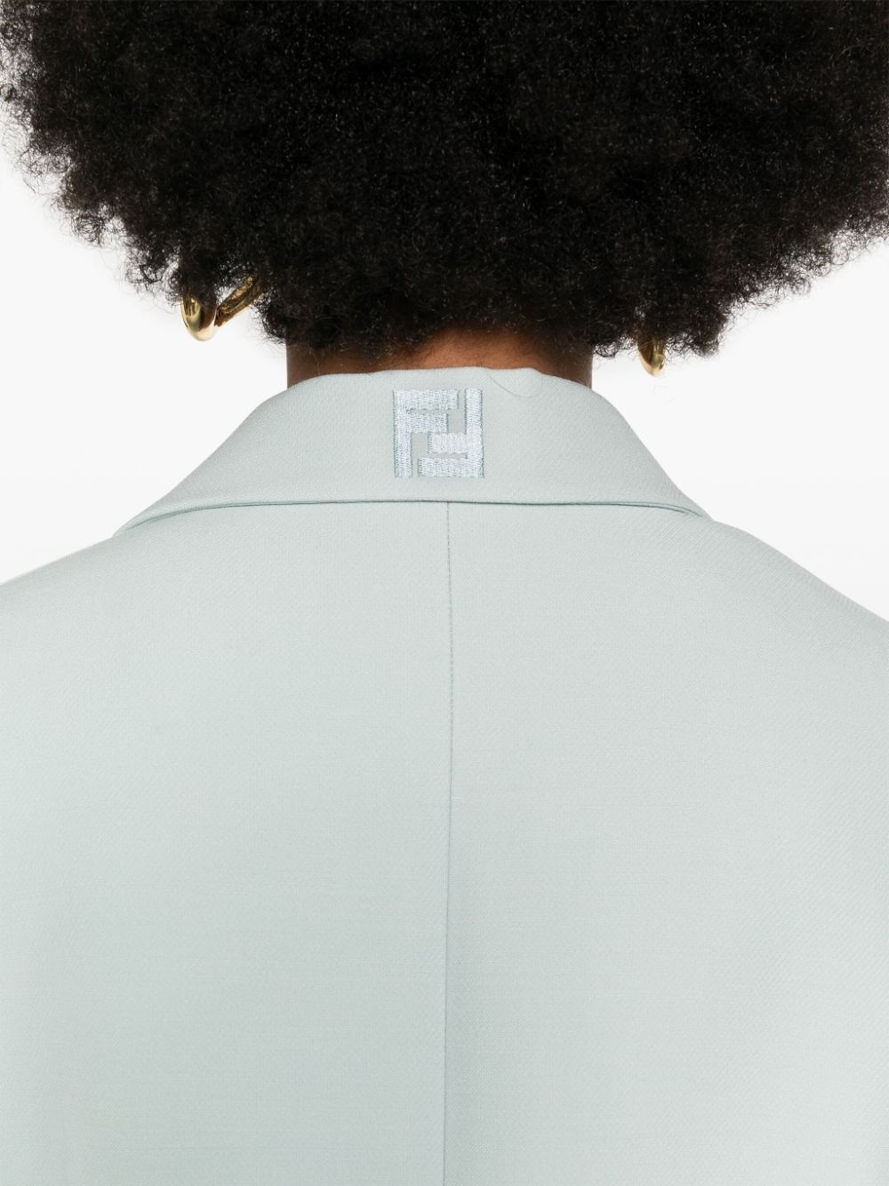 cropped contrast-panel blazer - 5