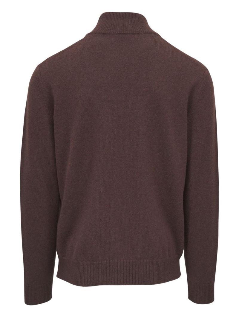 Brioni high-neck buttoned sweater outlook