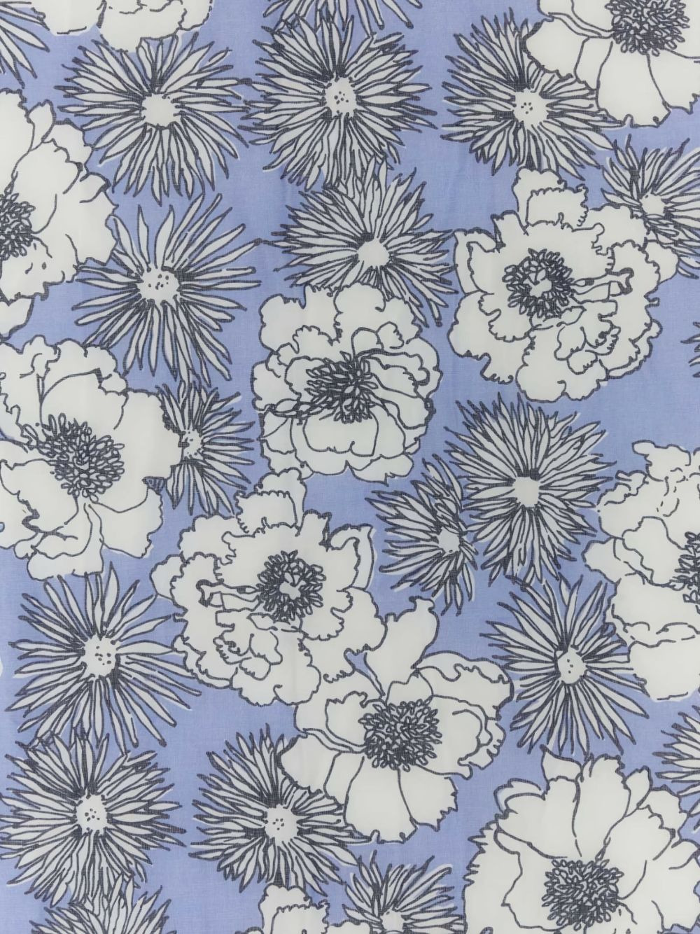 floral-print cotton scarf - 3