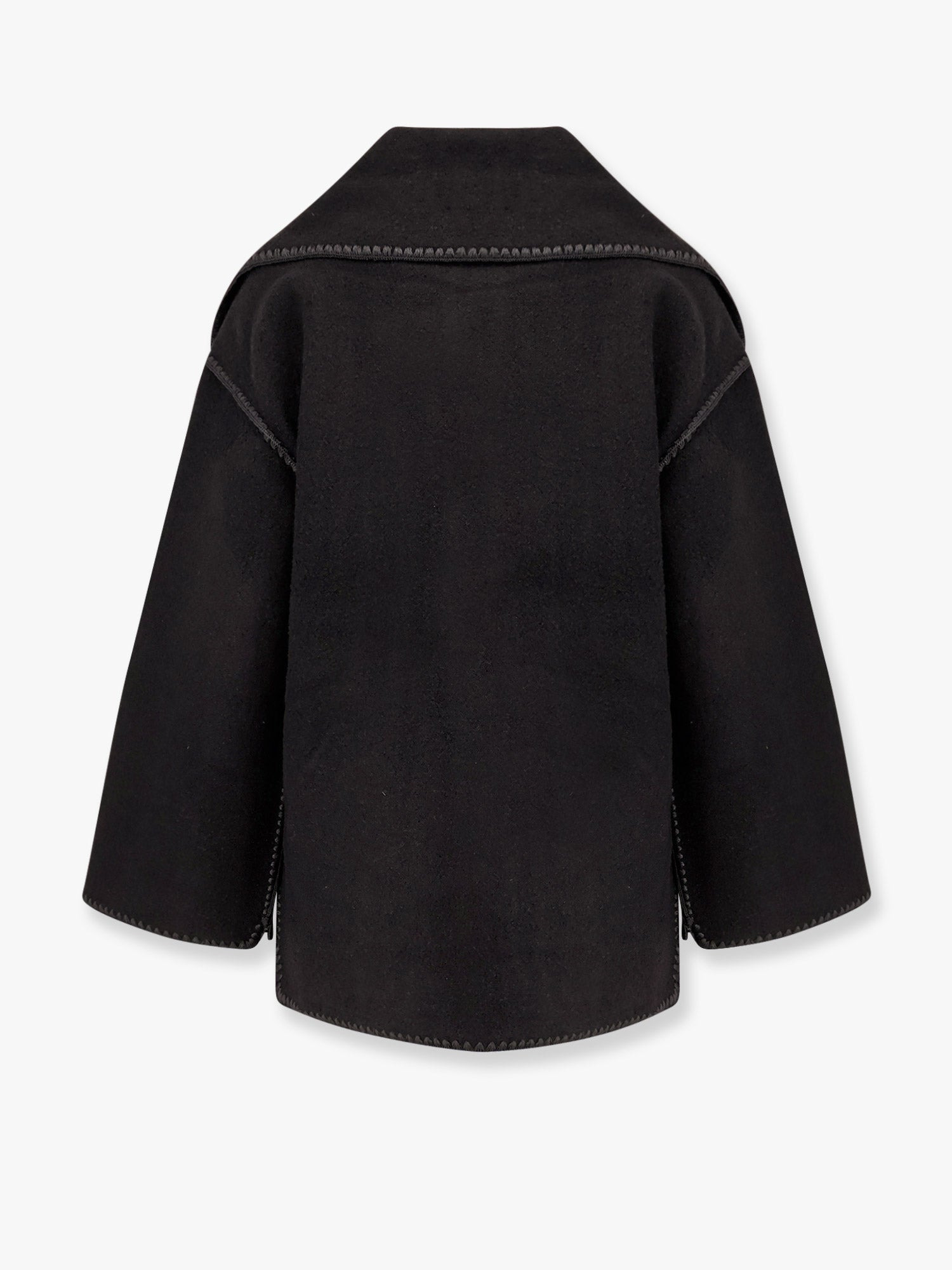 Embroidered Scarf Wool Blend Jacket - 2