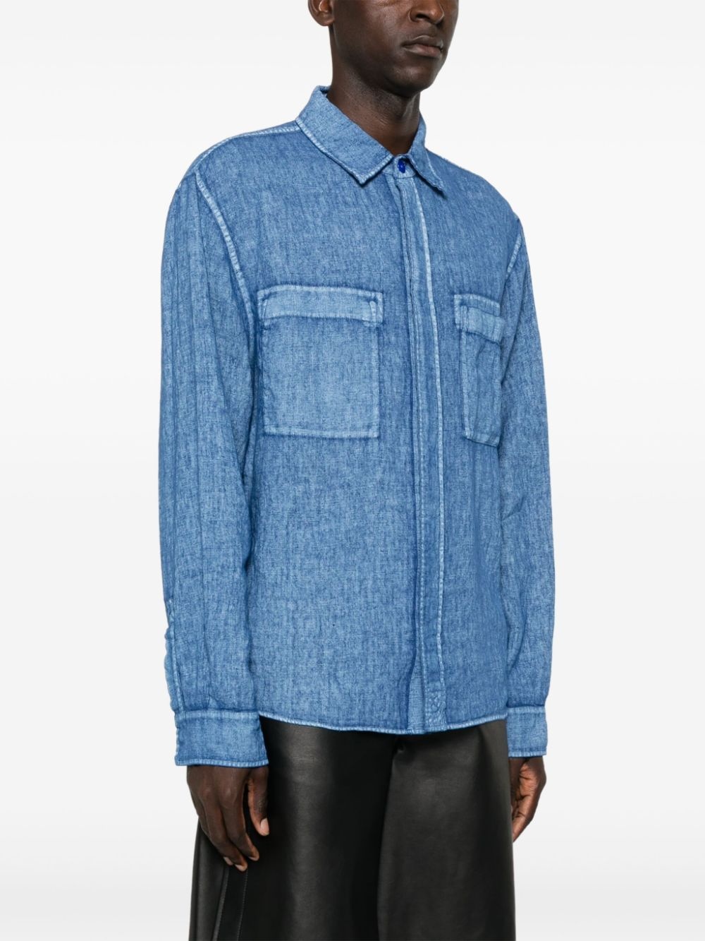 long-sleeve linen shirt - 3