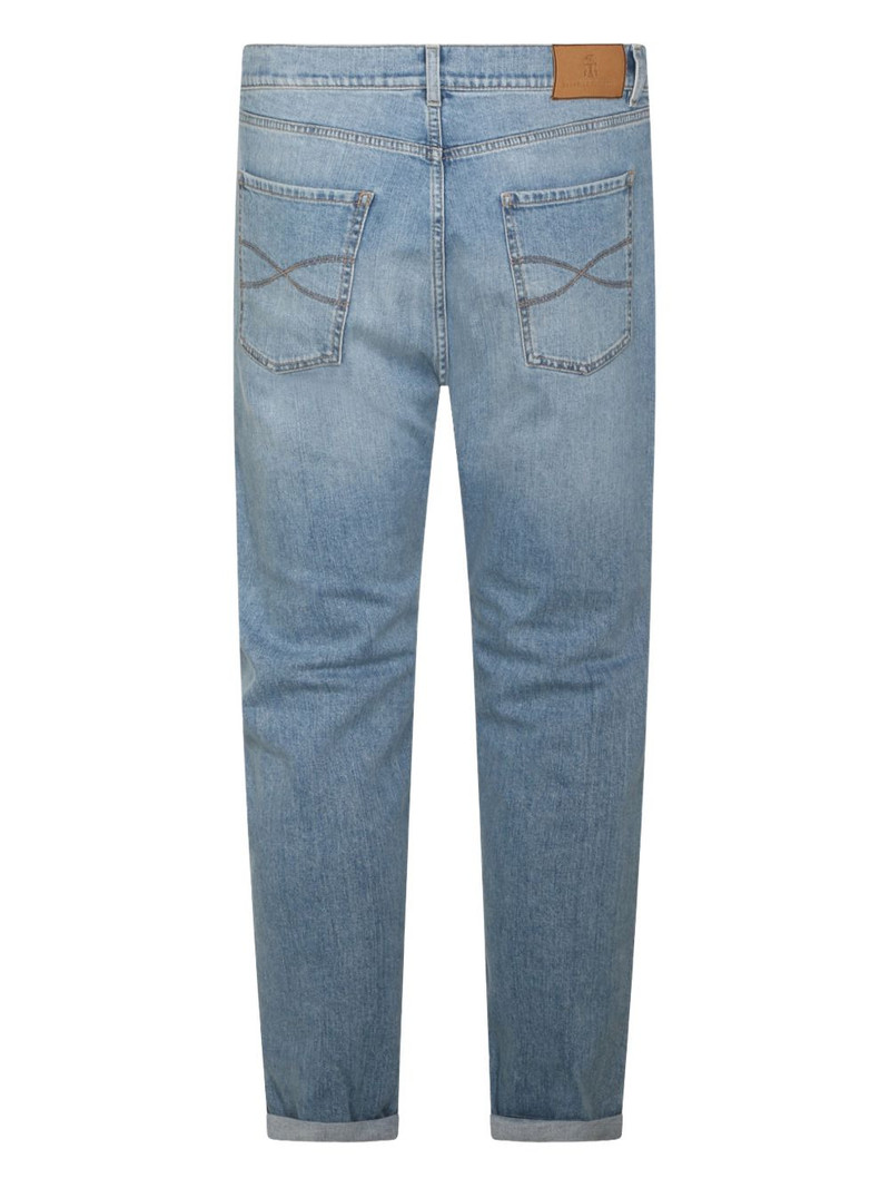 Brunello Cucinelli logo-patch jeans outlook