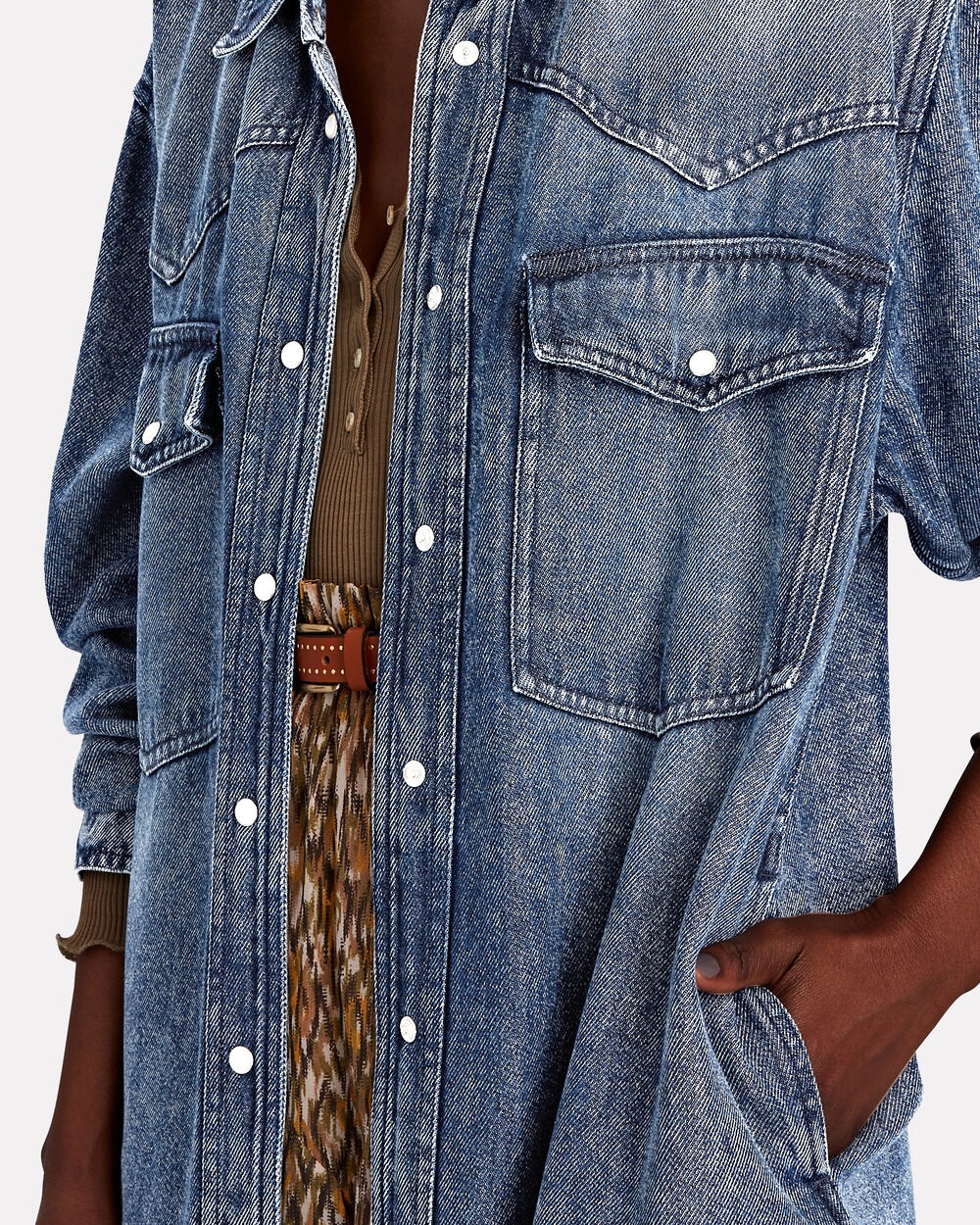 Taniami Oversized Denim Shirt - 5