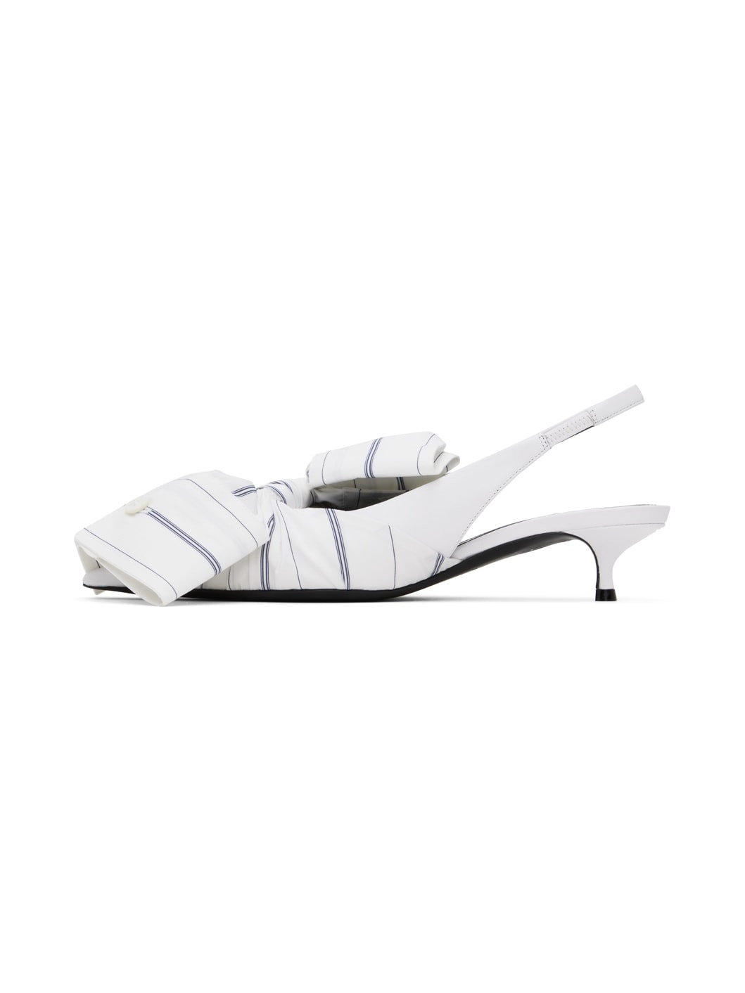 White Knife Chemise 40mm Slingback Heels - 3