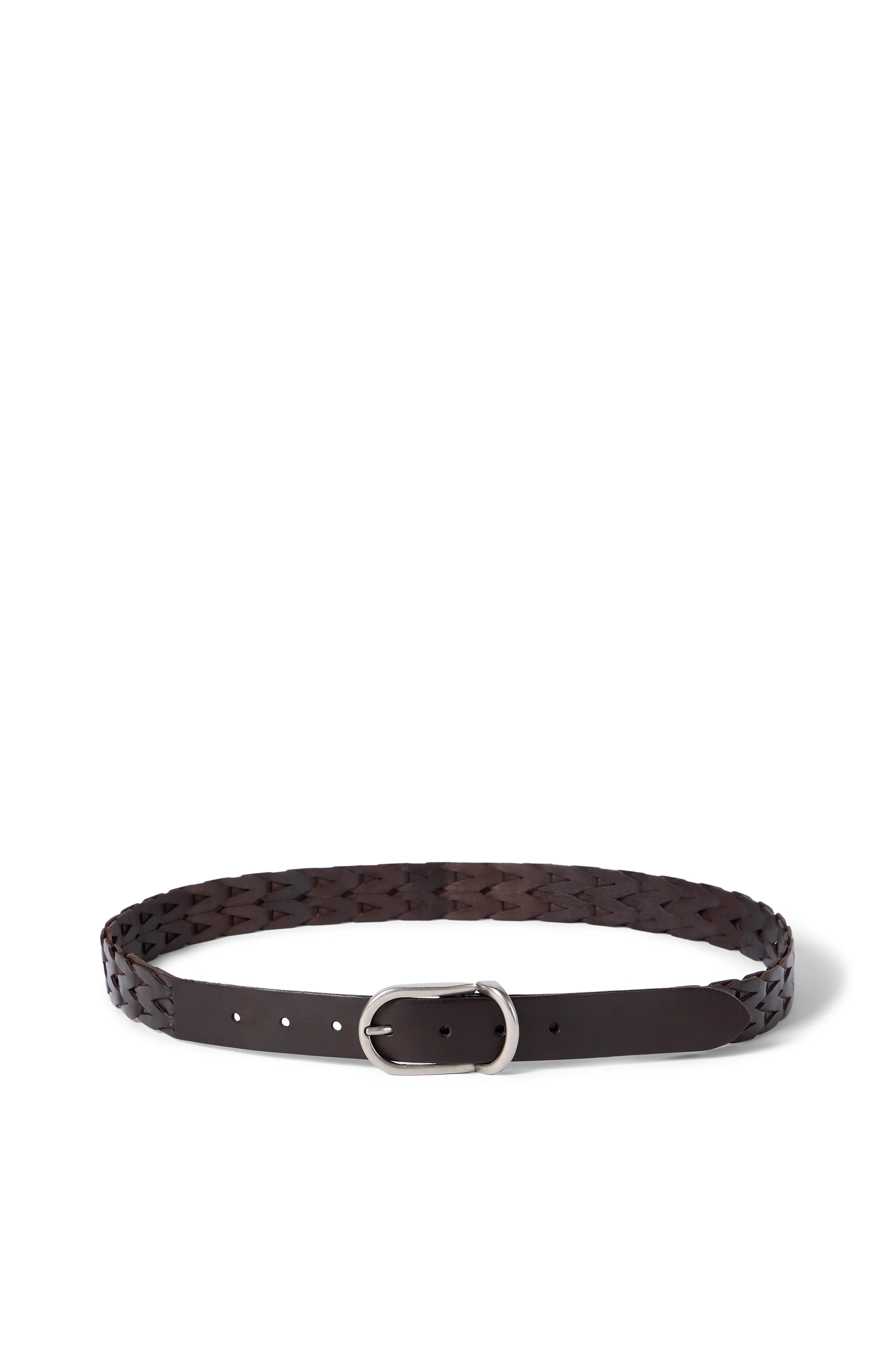 Brunello Cucinelli Braided leather belt in Rust Brown at Nordstrom - 1