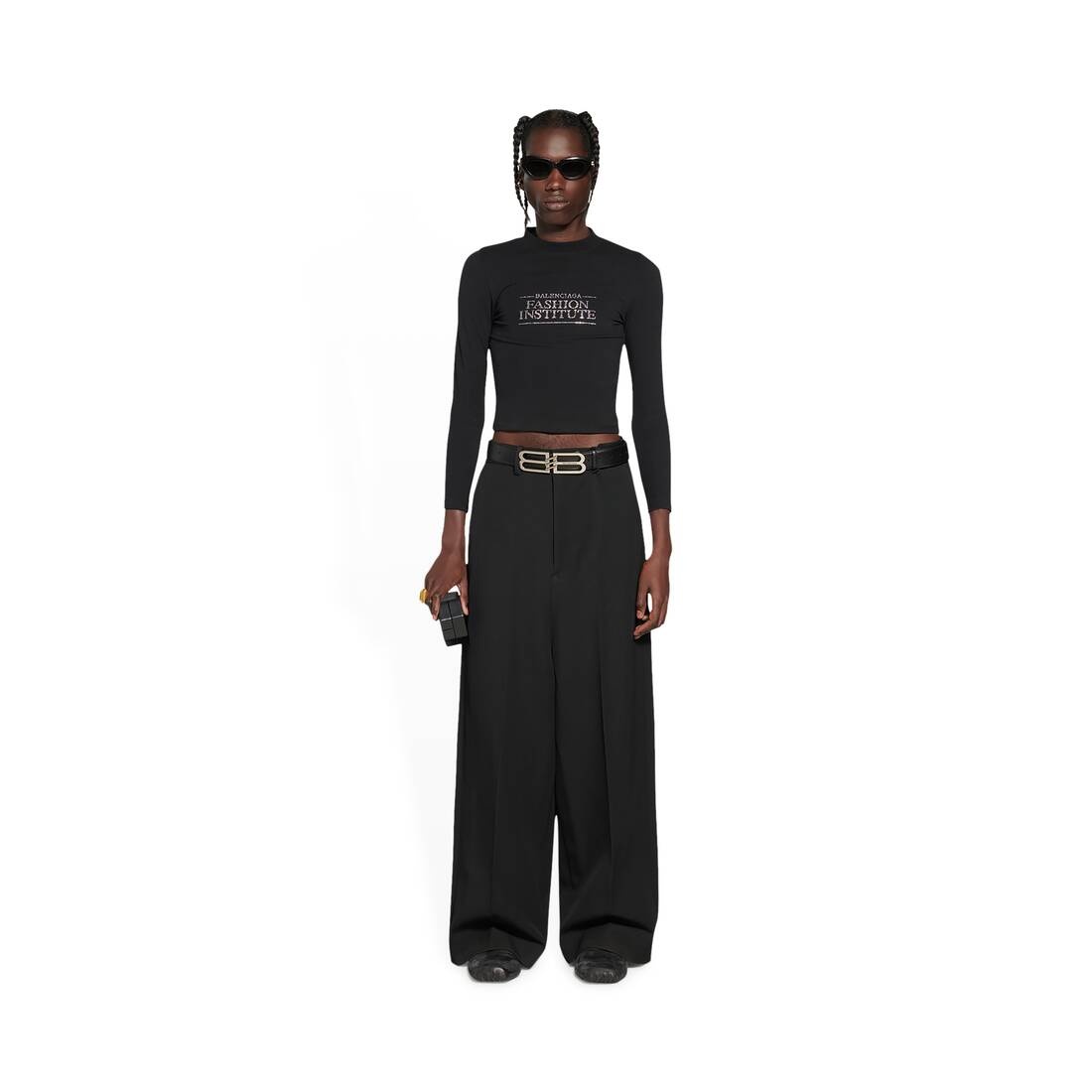 Women's Low Crotch Pants  in Black - 2