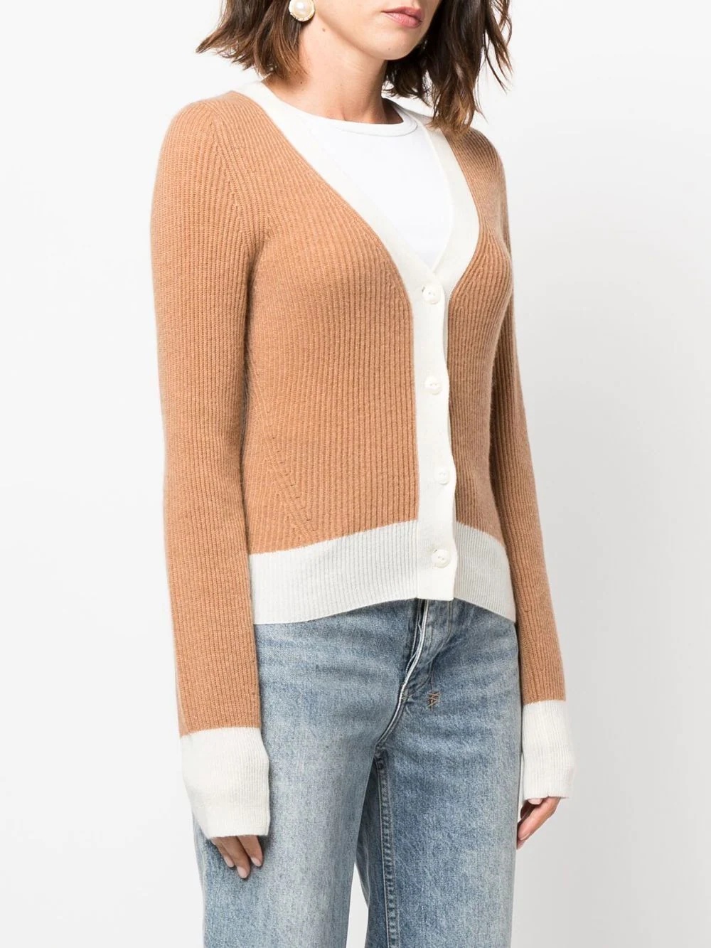 ribbed cashmere cardigan - 3
