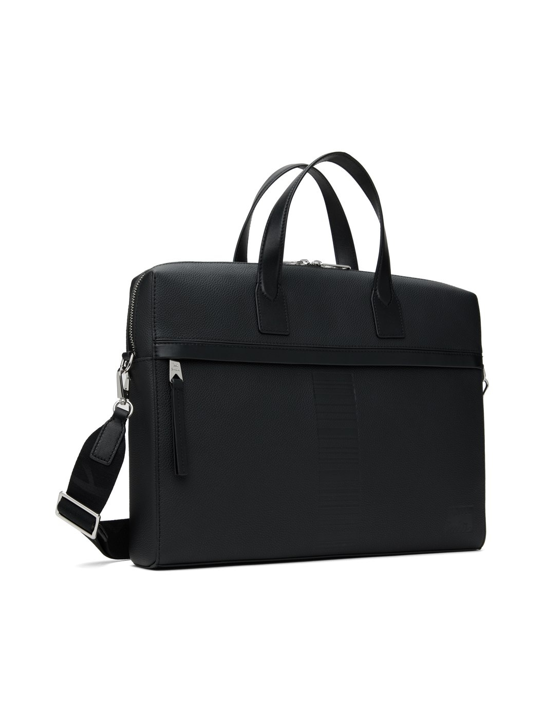 Paul Smith Black Slim Zip Folio Briefcase REVERSIBLE