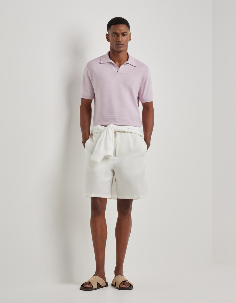 Canali PINK COTTON AND SILK REGULAR-FIT POLO SHIRT outlook