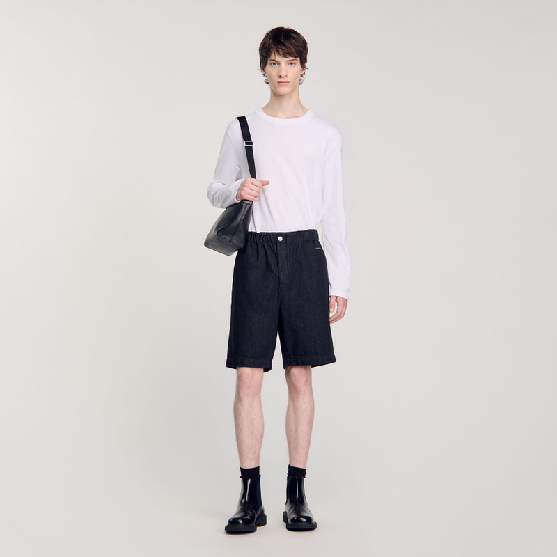 Sandro RAW DENIM BERMUDA SHORTS outlook