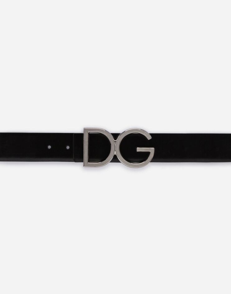 Calfskin belt with DG logo - 3