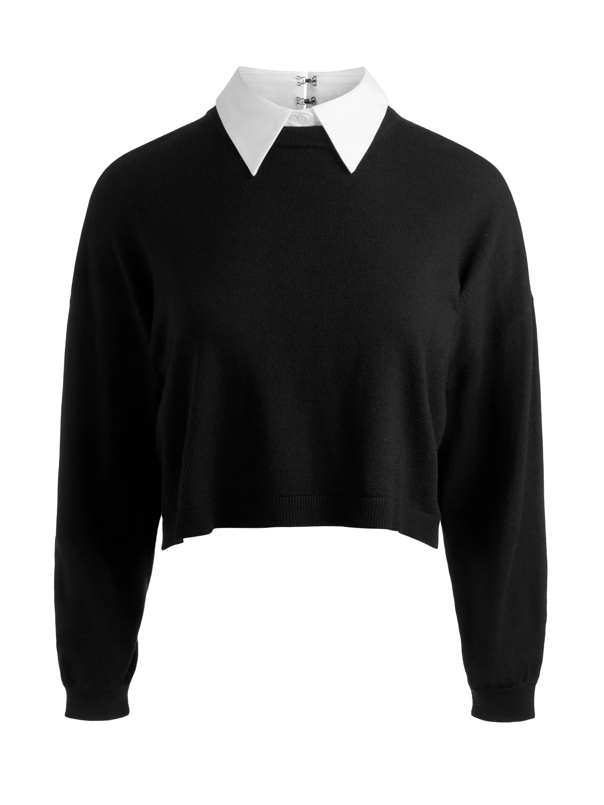 RHETT WOOL PULLOVER WITH DETACHABLE COLLAR - 1