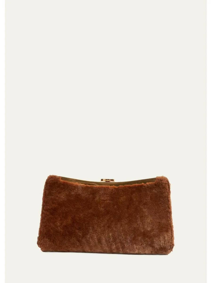 Solange Shearling Clutch - 1