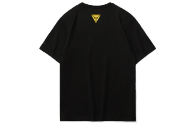 Li-Ning Printing Loose Sports Round Neck Short Sleeve 'Black' AHSS521-1 - 2