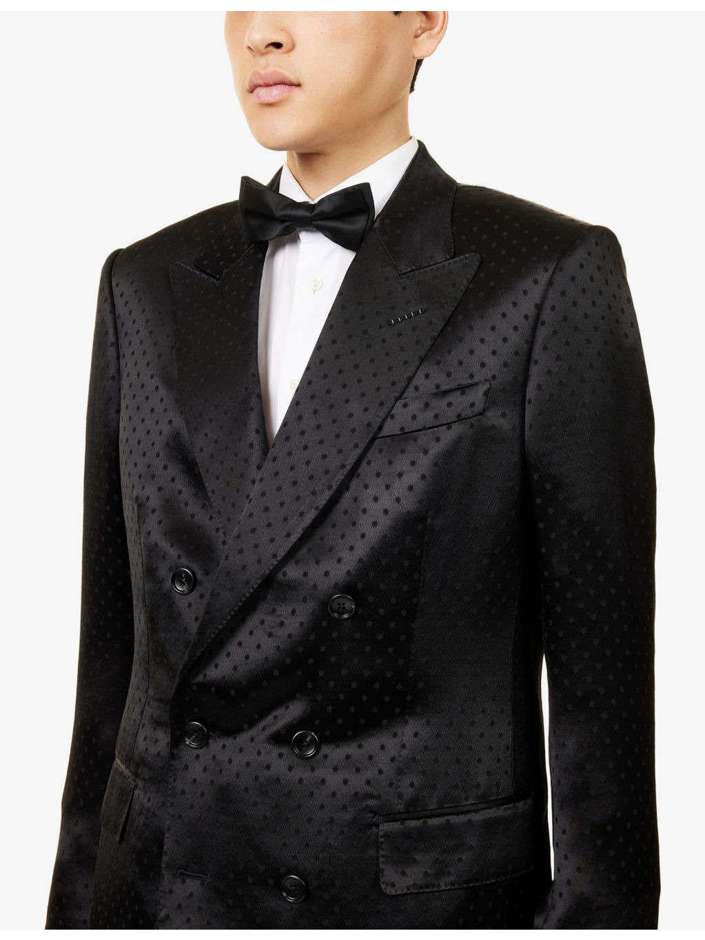 Jacquard Double-Breasted Silk-Blend Jacket - 5
