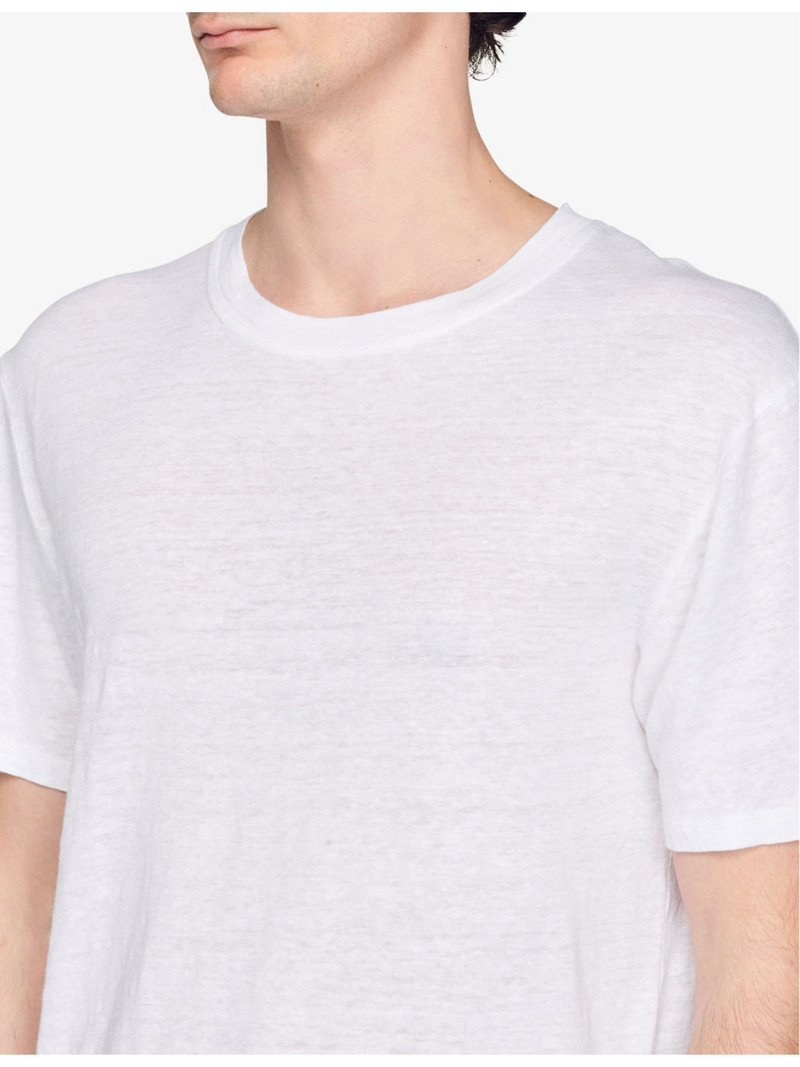 Crewneck linen-jersey T-shirt 5