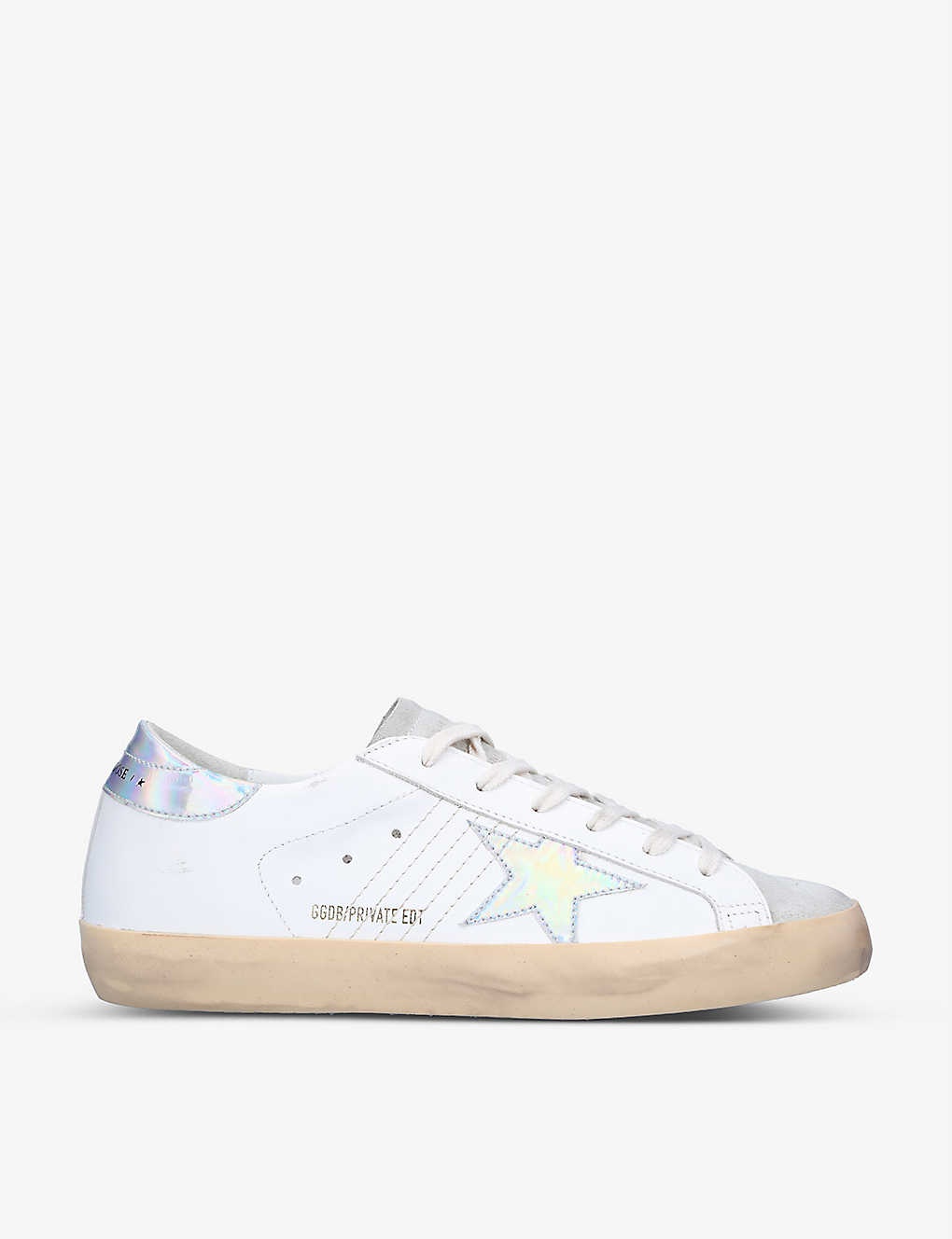 Women's Exclusive Superstar iridescent-star low-top leather trainers - 1