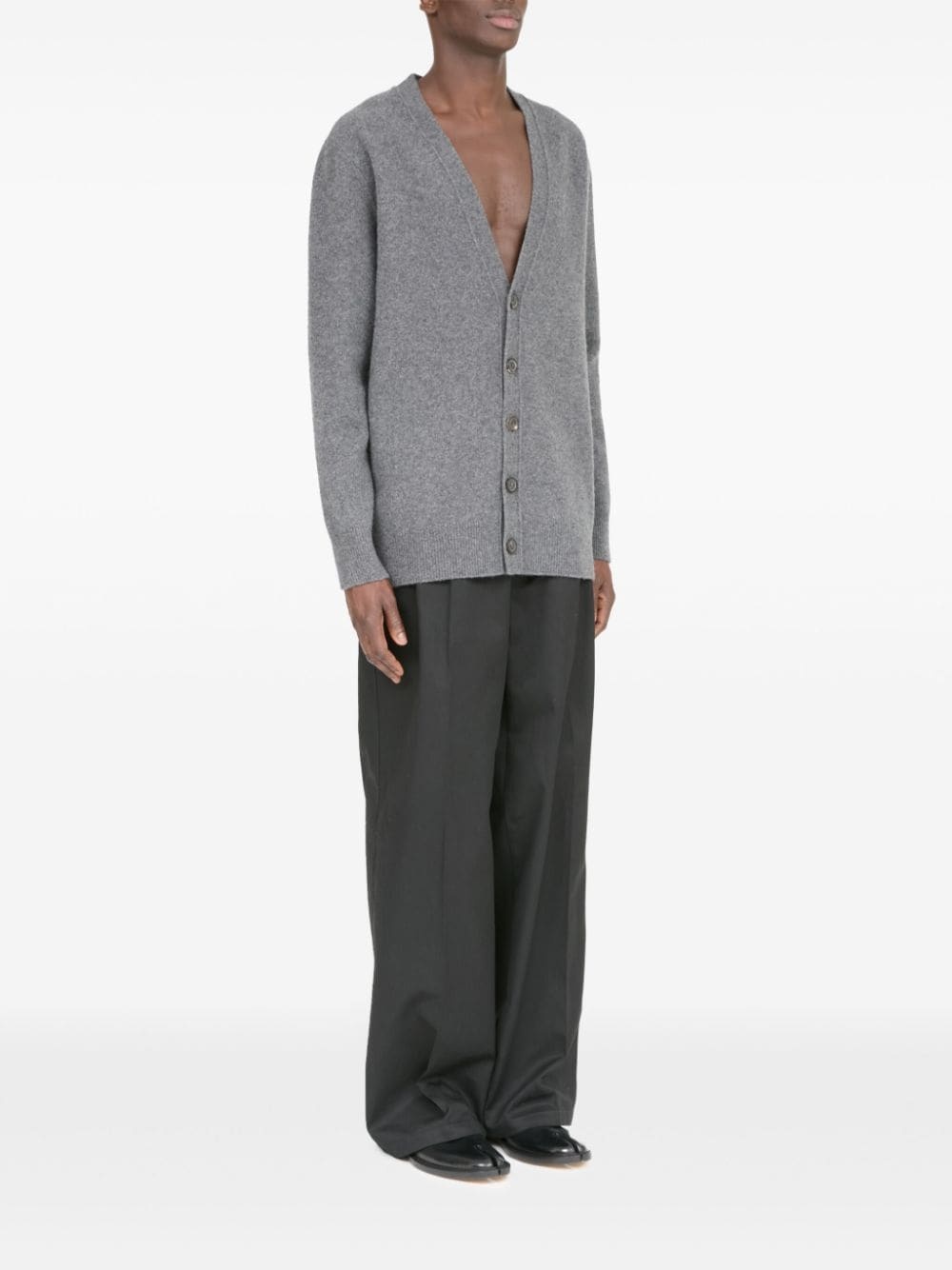 V-neck wool cardigan - 3