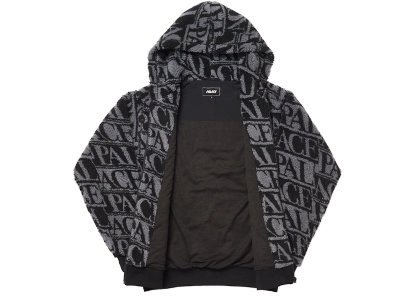 Palace J-Ard Fleece Jacket Black/Grey - 3