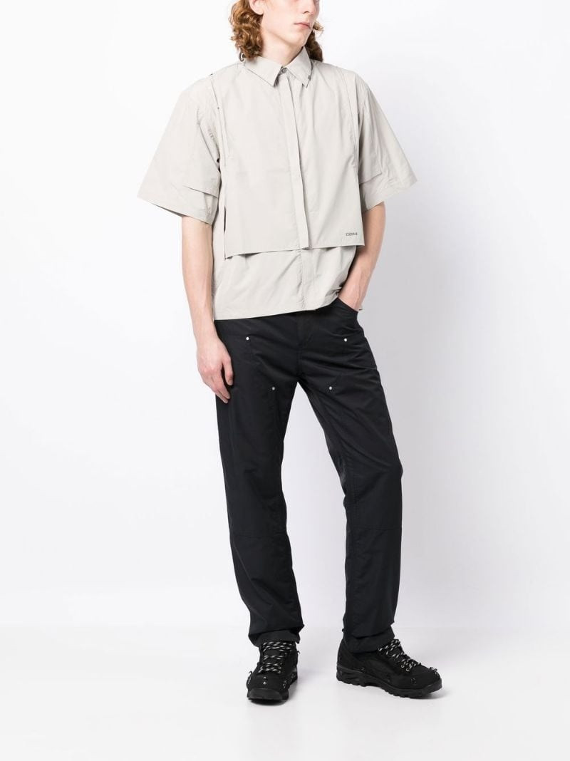 C2H4 Intervein layered short-sleeved shirt outlook