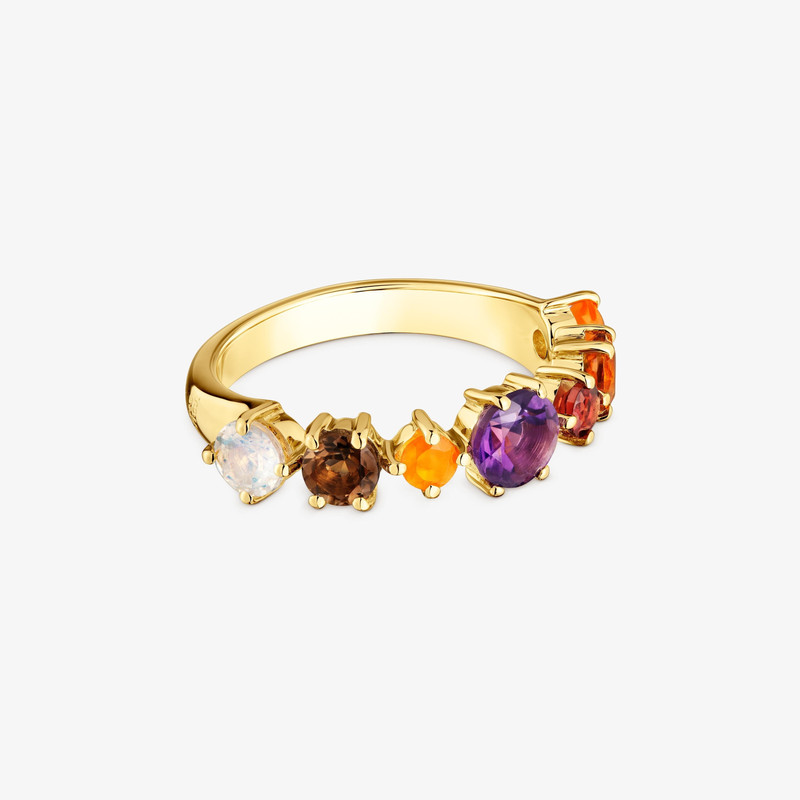 TOUS Small 18K gold vermeil and gemstones Ring Sugar Party outlook