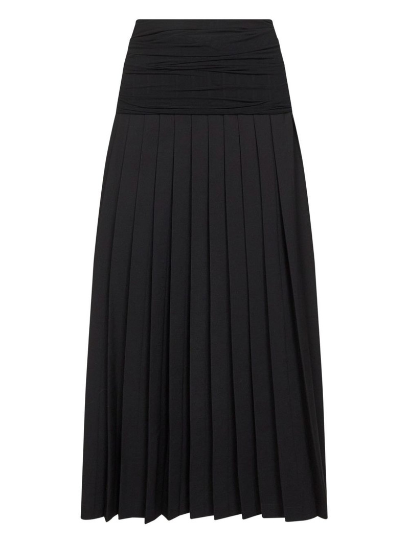 MM6 Maison Margiela pleated tulle-panel skirt outlook