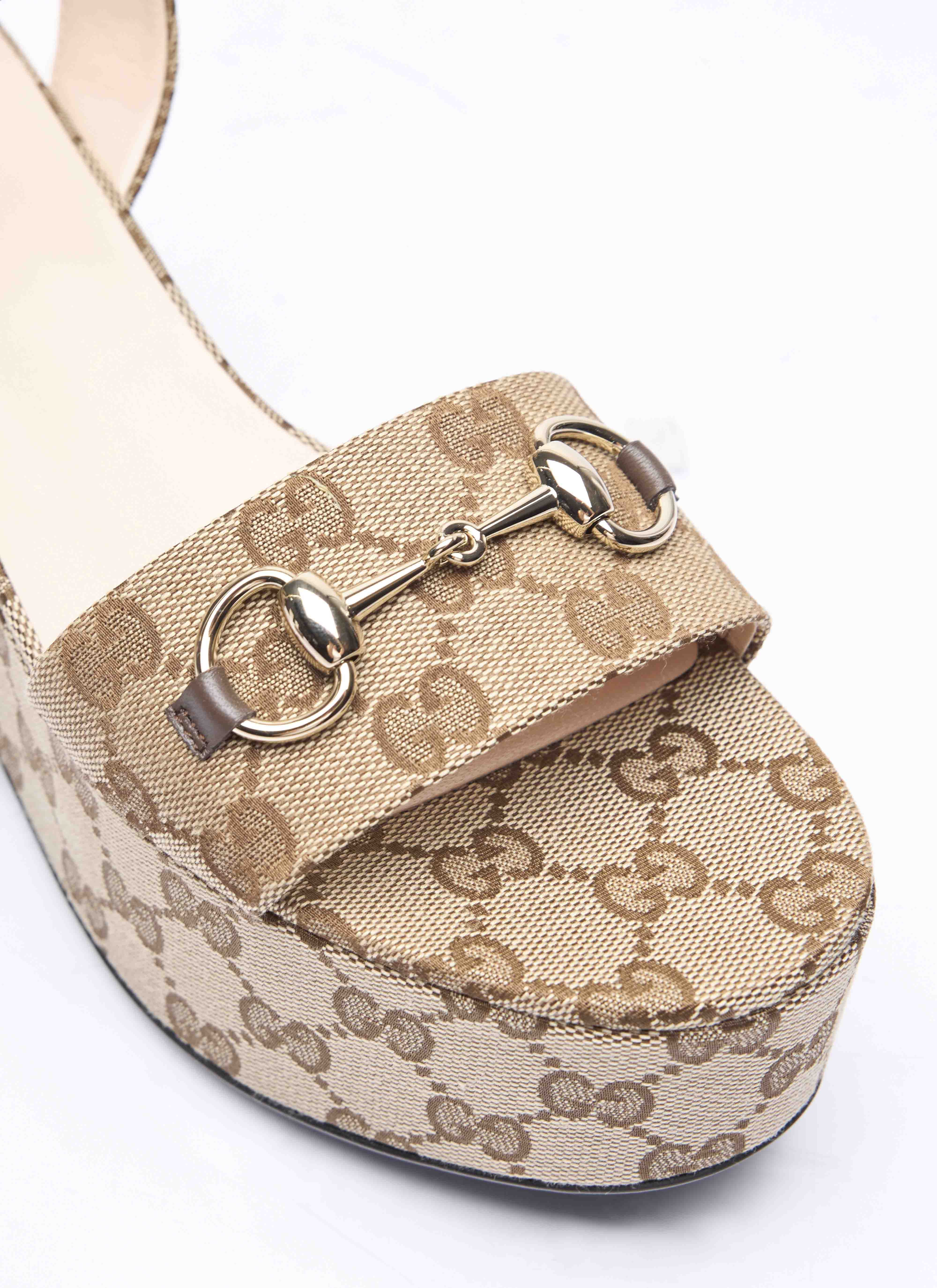 Gucci Women Horsebit Flatform Sandals - 2