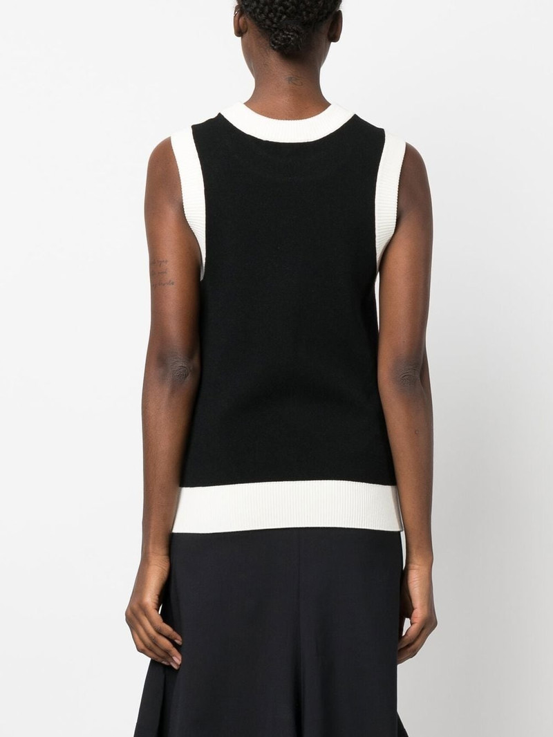 two-tone intarsia knitted tank top 4