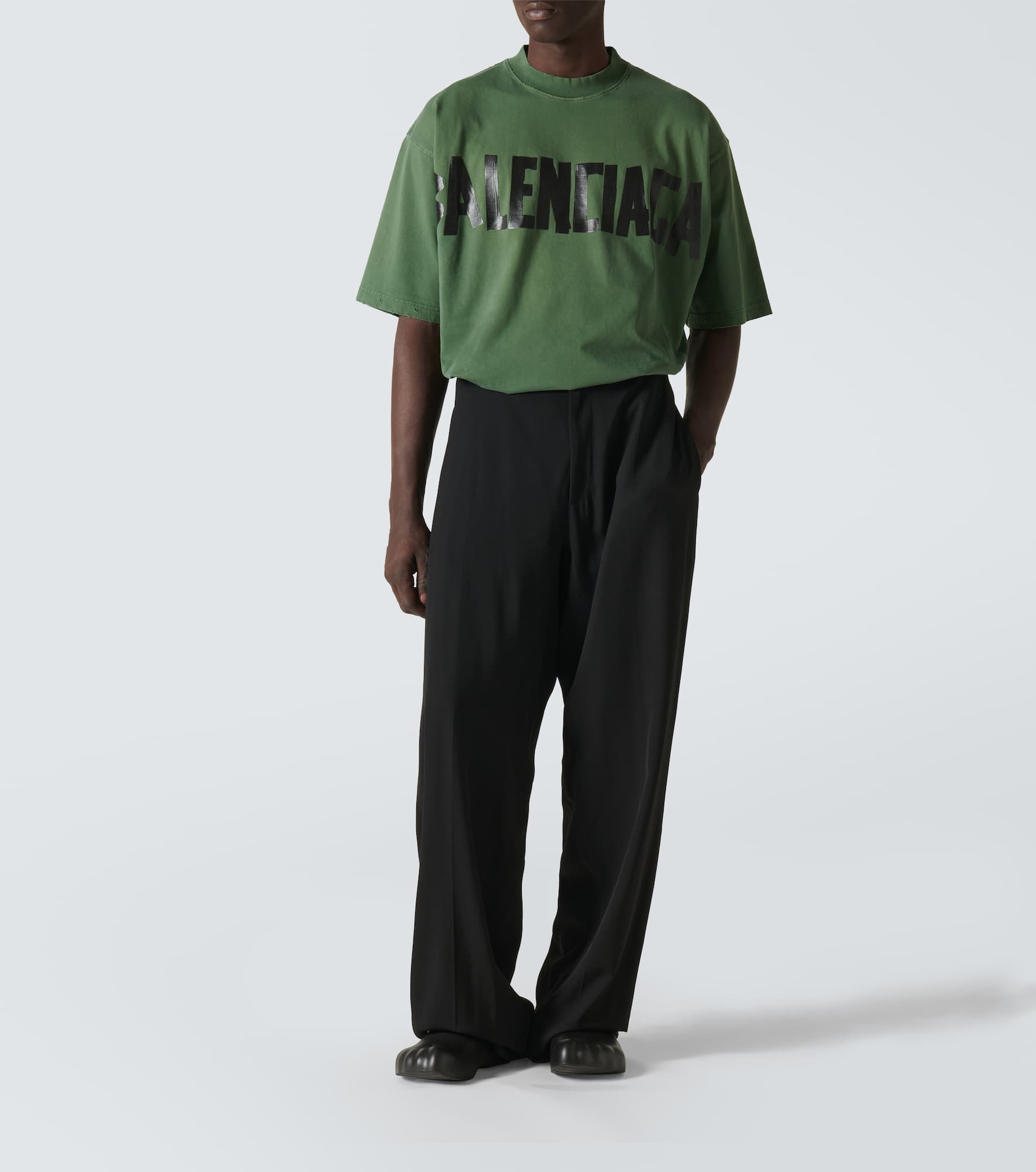 Tape cotton-blend jersey T-shirt - 2