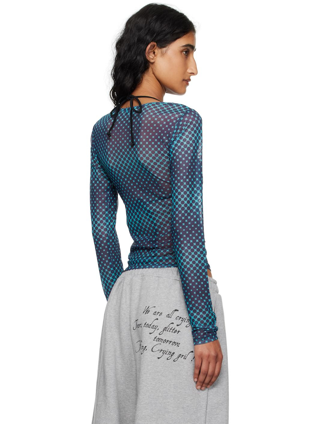 Blue Long Sleeve T-shirt - 3
