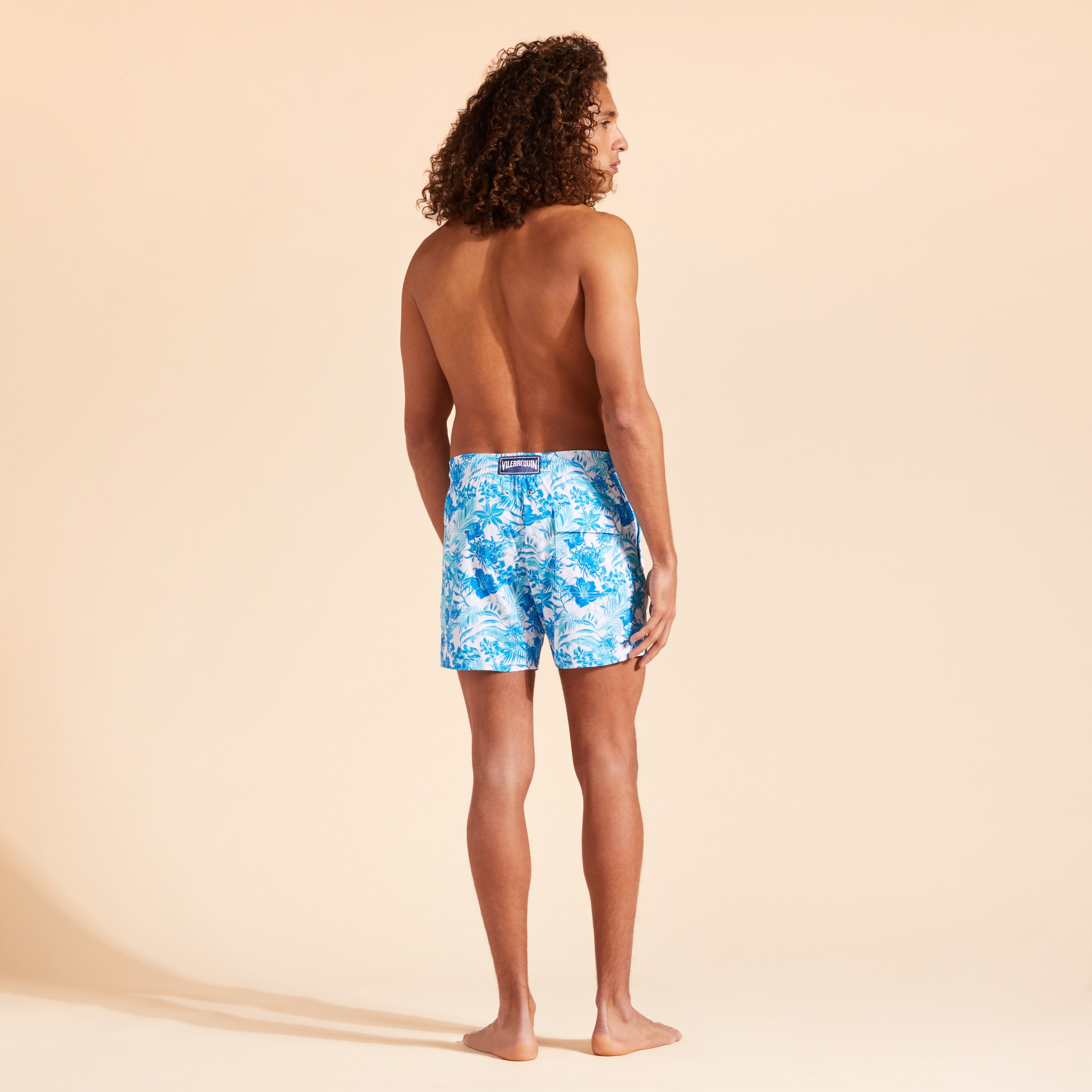 Men Stretch Swim Trunks Tahiti Flowers - 3