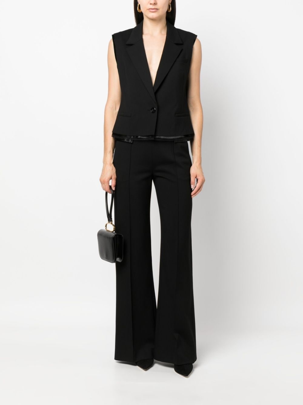 high-waisted wide-leg trousers - 2