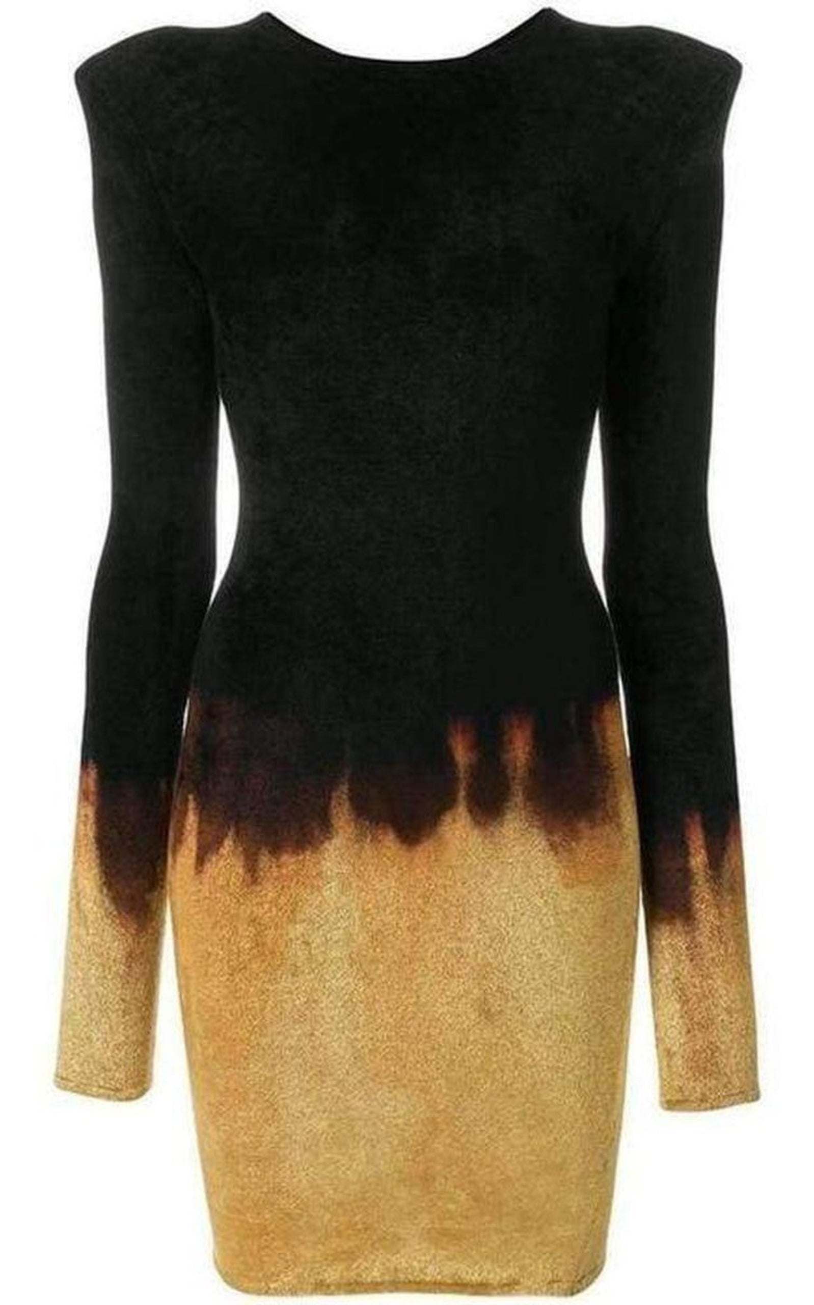 Black Velvet Fire Dress - 1