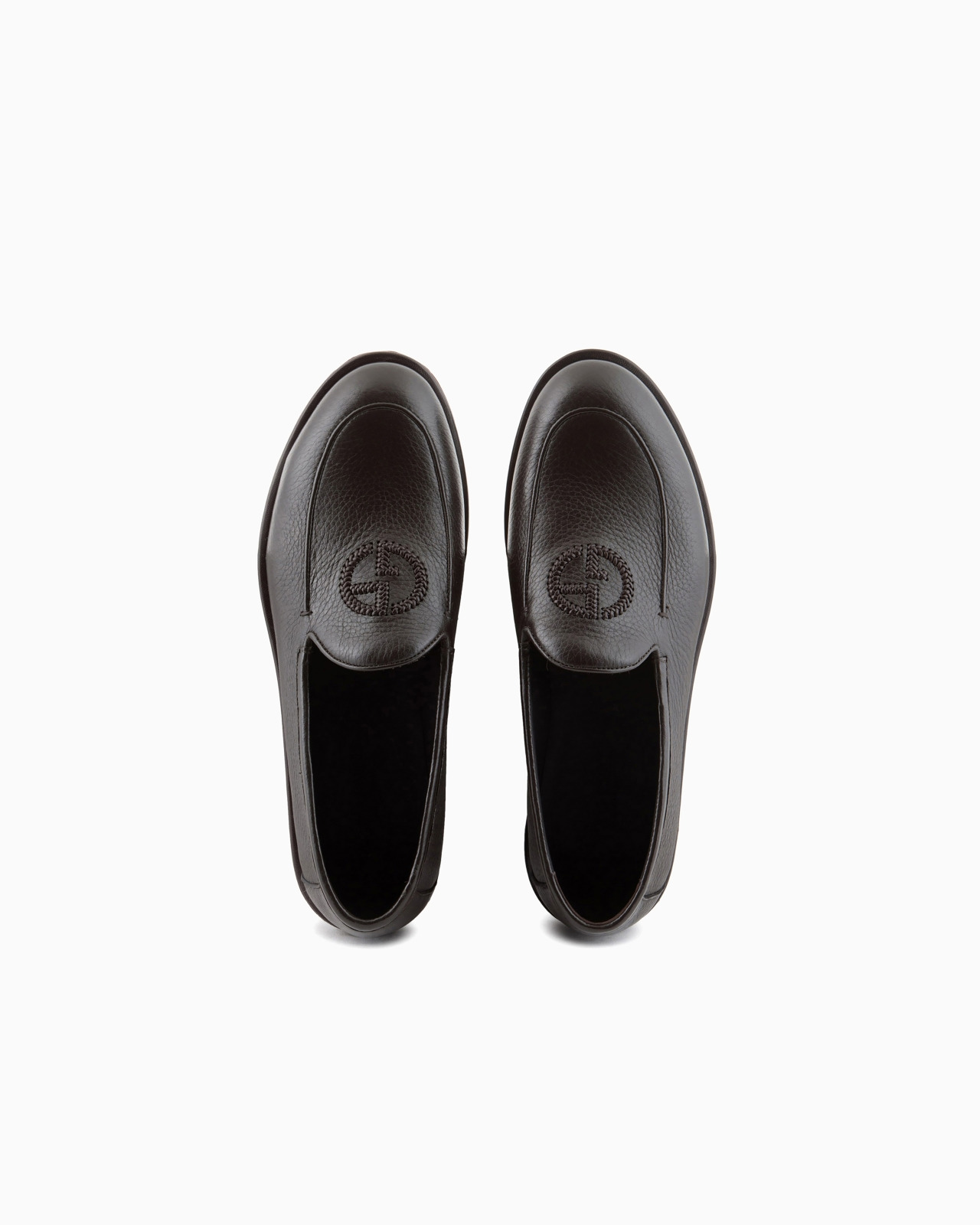 Deerskin loafers with embroidered logo - 3