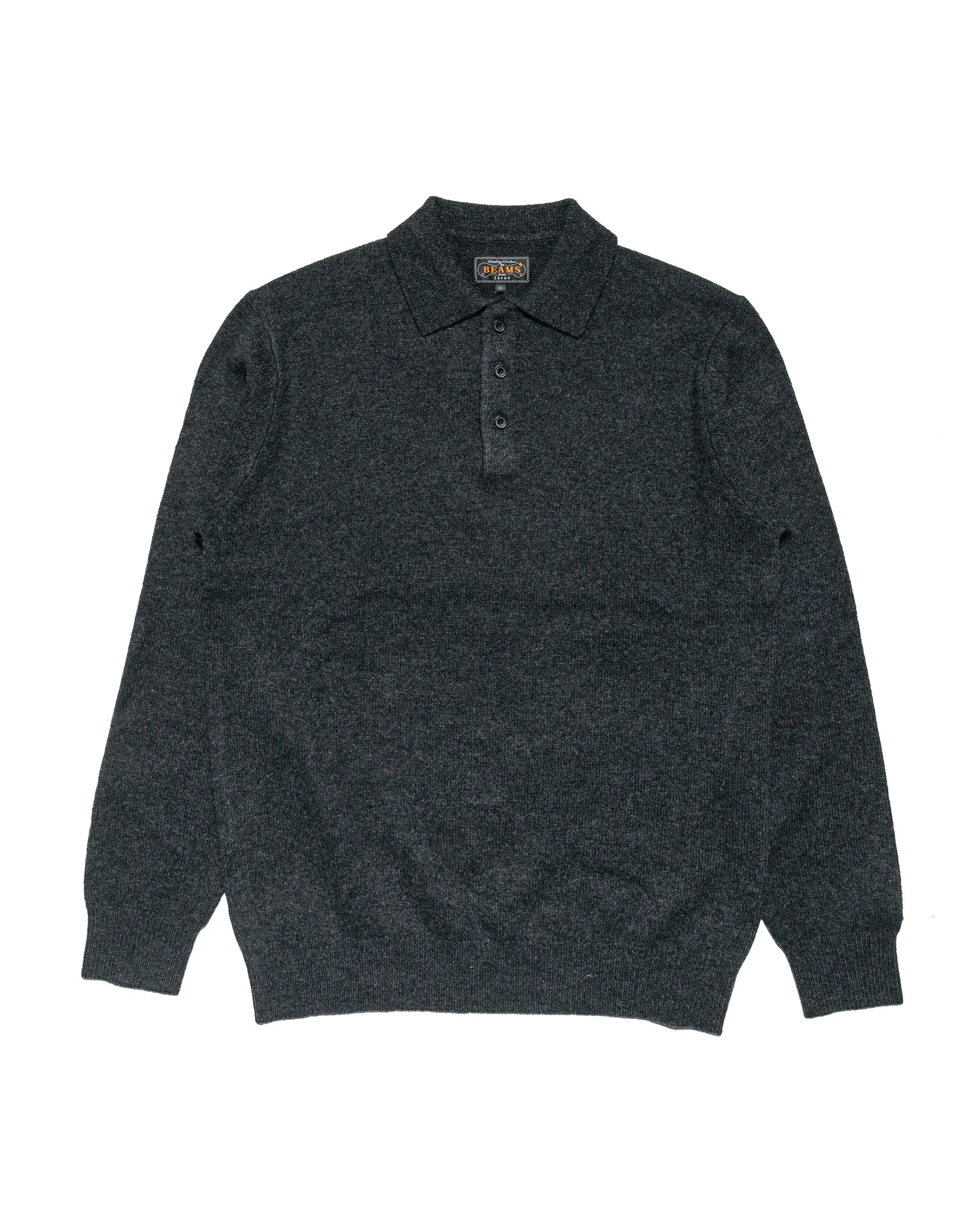Knit Polo 9G Charcoal Grey - 1