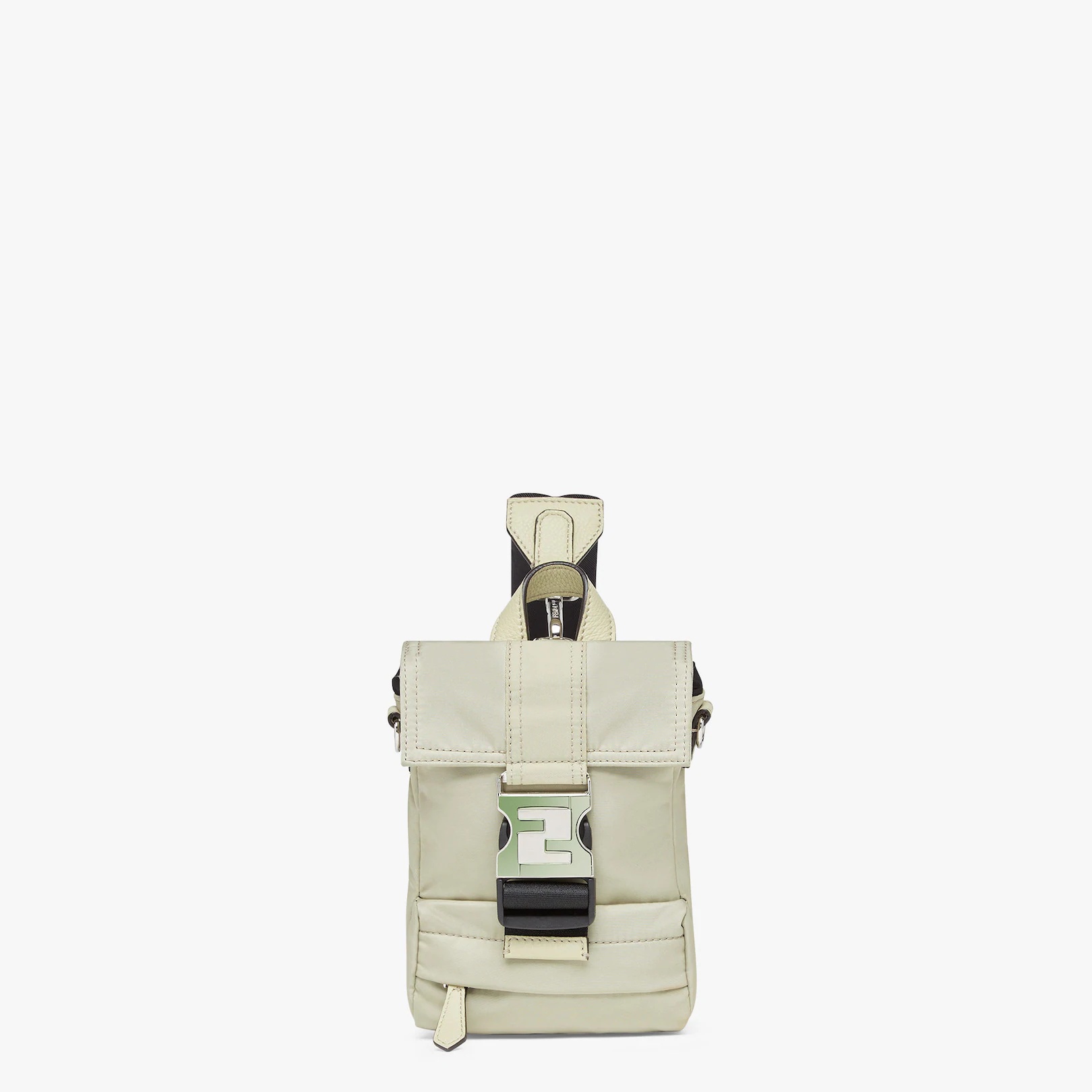 Light green nylon backpack - 1