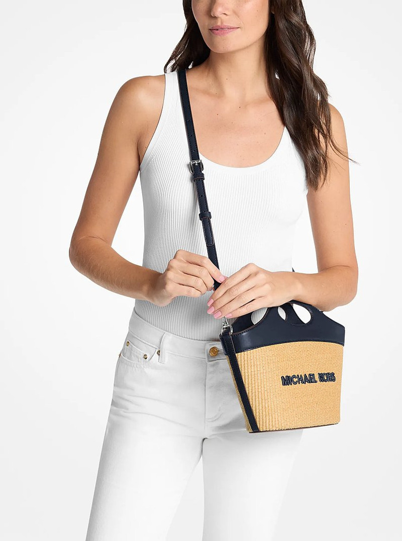Tatum Medium Woven Convertible Crossbody Bag 3