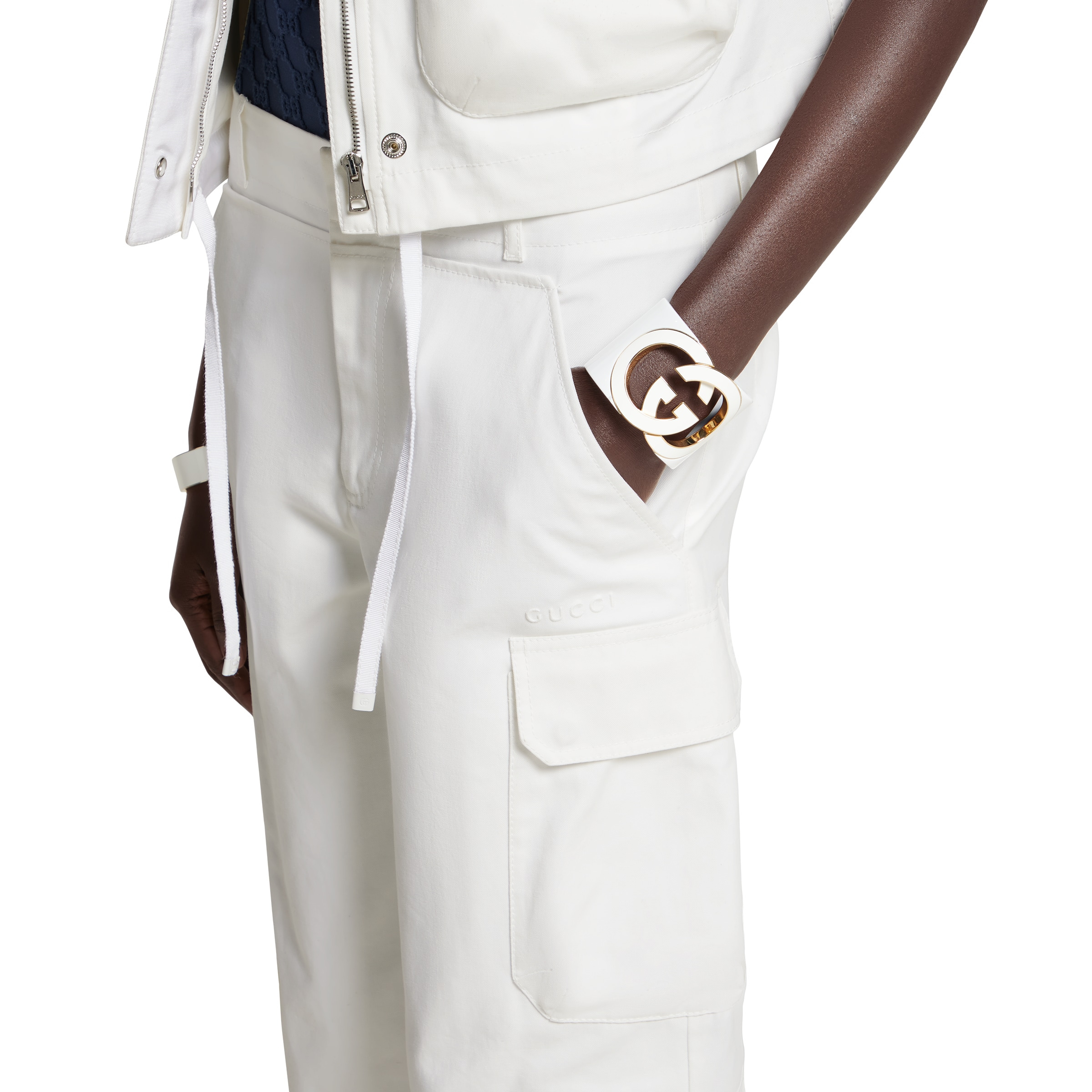 Light cotton canvas cargo pants - 5