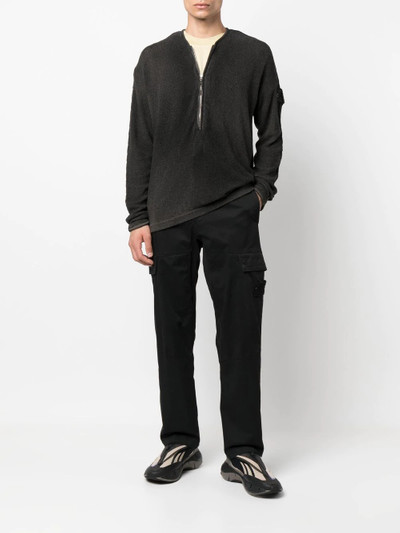 Stone Island Shadow Project fleece-texture short-zip jumper outlook