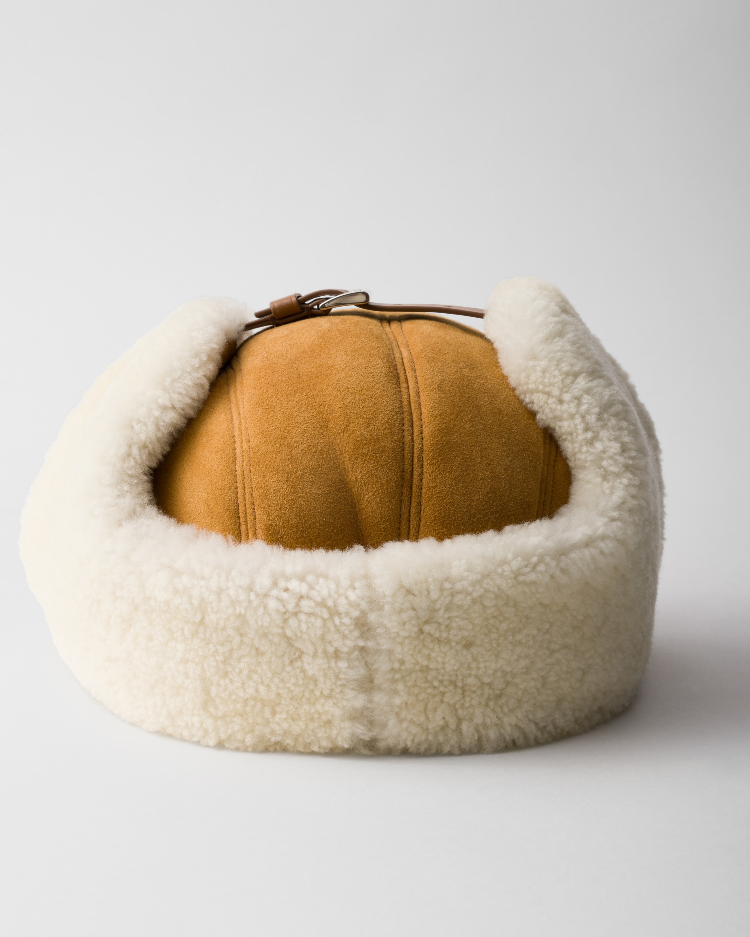 Suede shearling trapper hat - 3