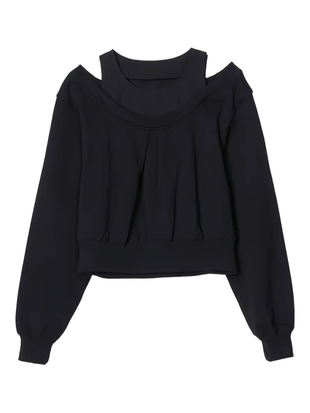 cut-out long-sleeve sweatshirt - 1
