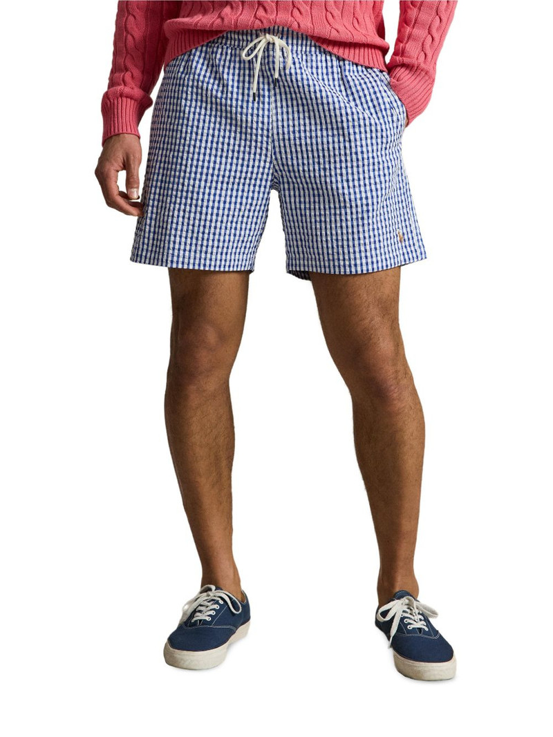 gingham drawstring swim shorts 3