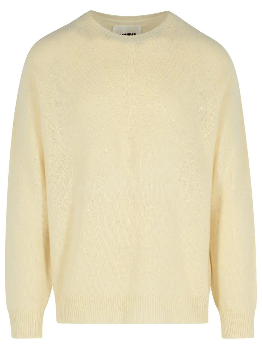 Jil Sander Ivory Virgin Wool Blend Sweater - 1