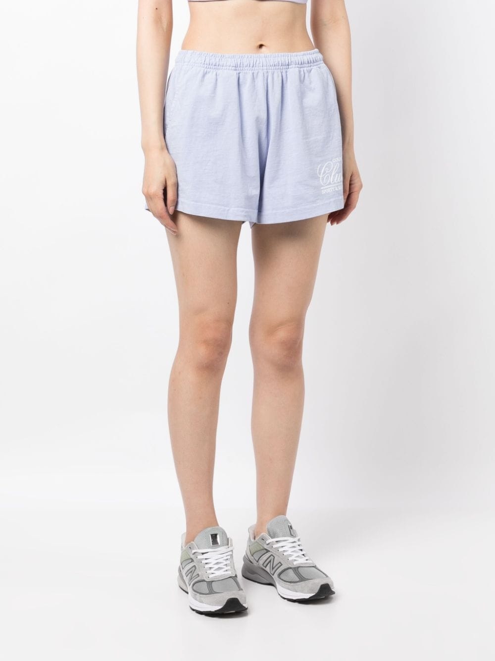 logo-print cotton shorts - 3