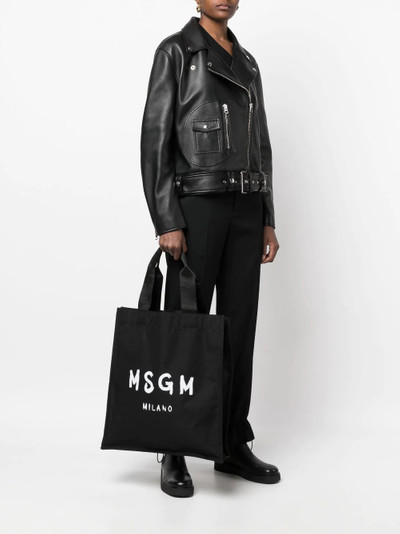 MSGM logo-print tote bag outlook