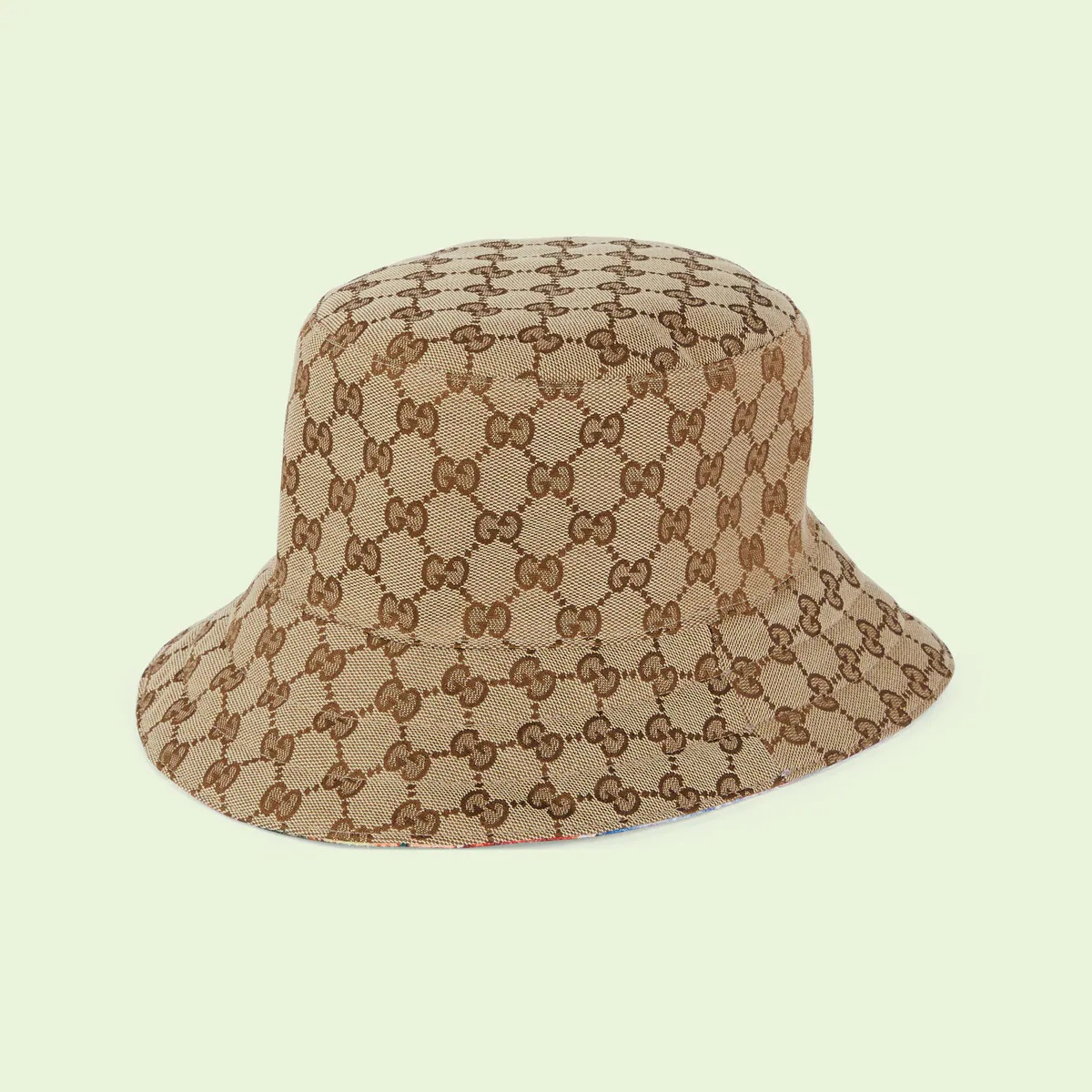 GG canvas and island print reversible bucket hat - 6