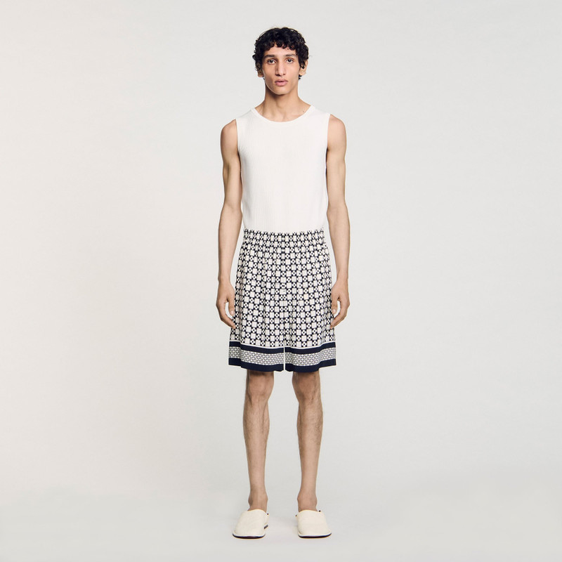 Sandro SQUARE CROSS FLOWY BERMUDA SHORTS outlook